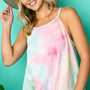 PLUS TIE DYE THERMAL CAMISOLE TOP