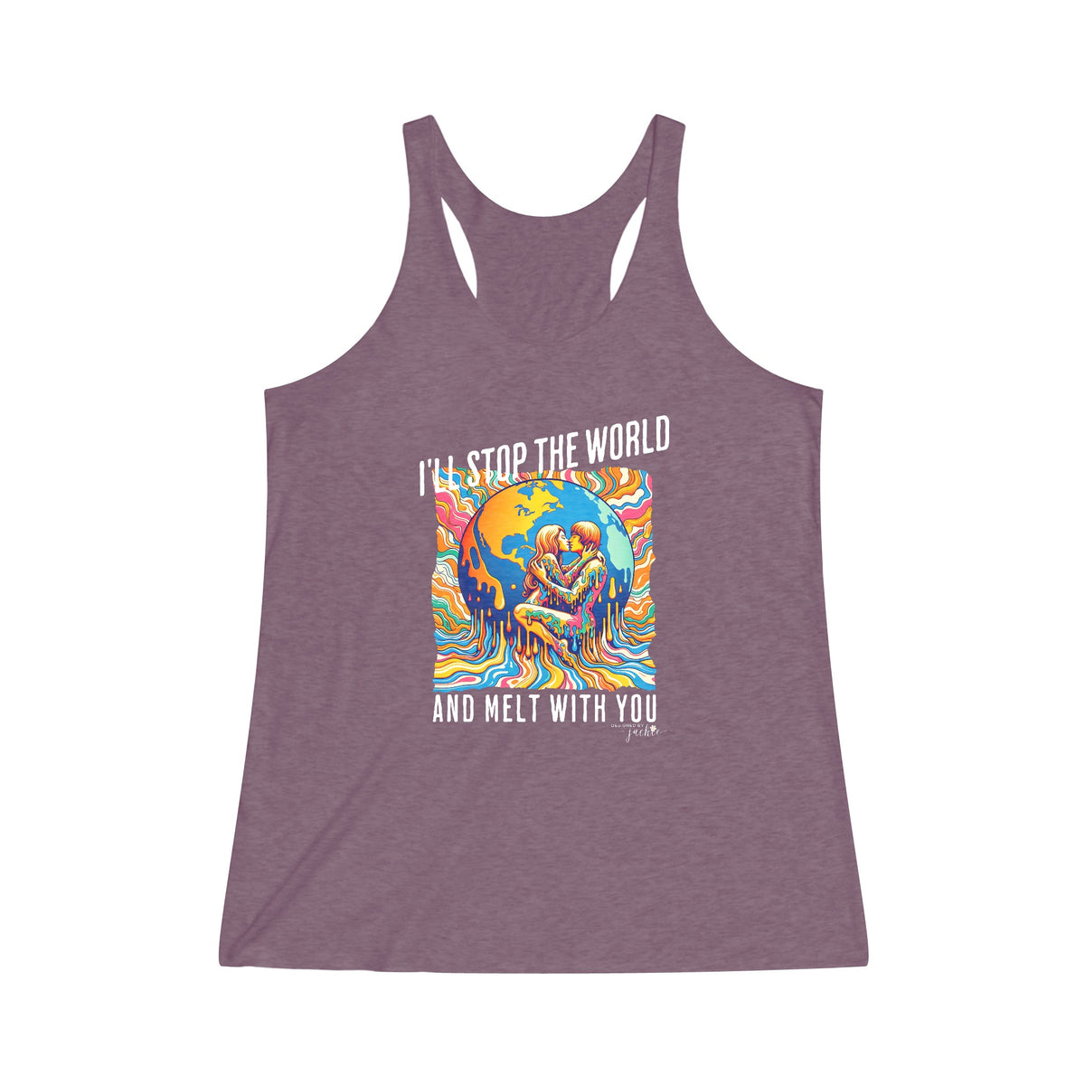 Stop the World - Tri-Blend Racerback Tank