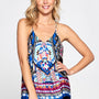 Boho Border Print Sleeveless Top