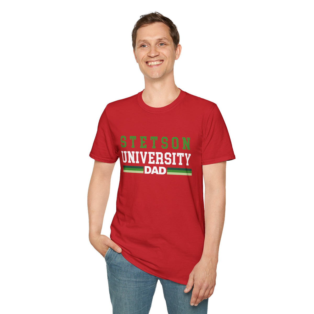 Custom College Dad Stripes - Softstyle T-Shirt