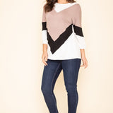 Chevron Bell Sleeve Color Block - Crazy Like a Daisy Boutique #