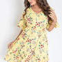 Floral V Neck Ruffle Dress - Crazy Like a Daisy Boutique #