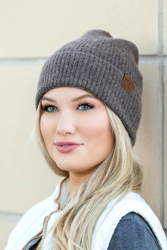 CC Fine Yarn Cuff Beanie - Crazy Like a Daisy Boutique #