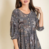 Button Accent Paisley Top - Crazy Like a Daisy Boutique #