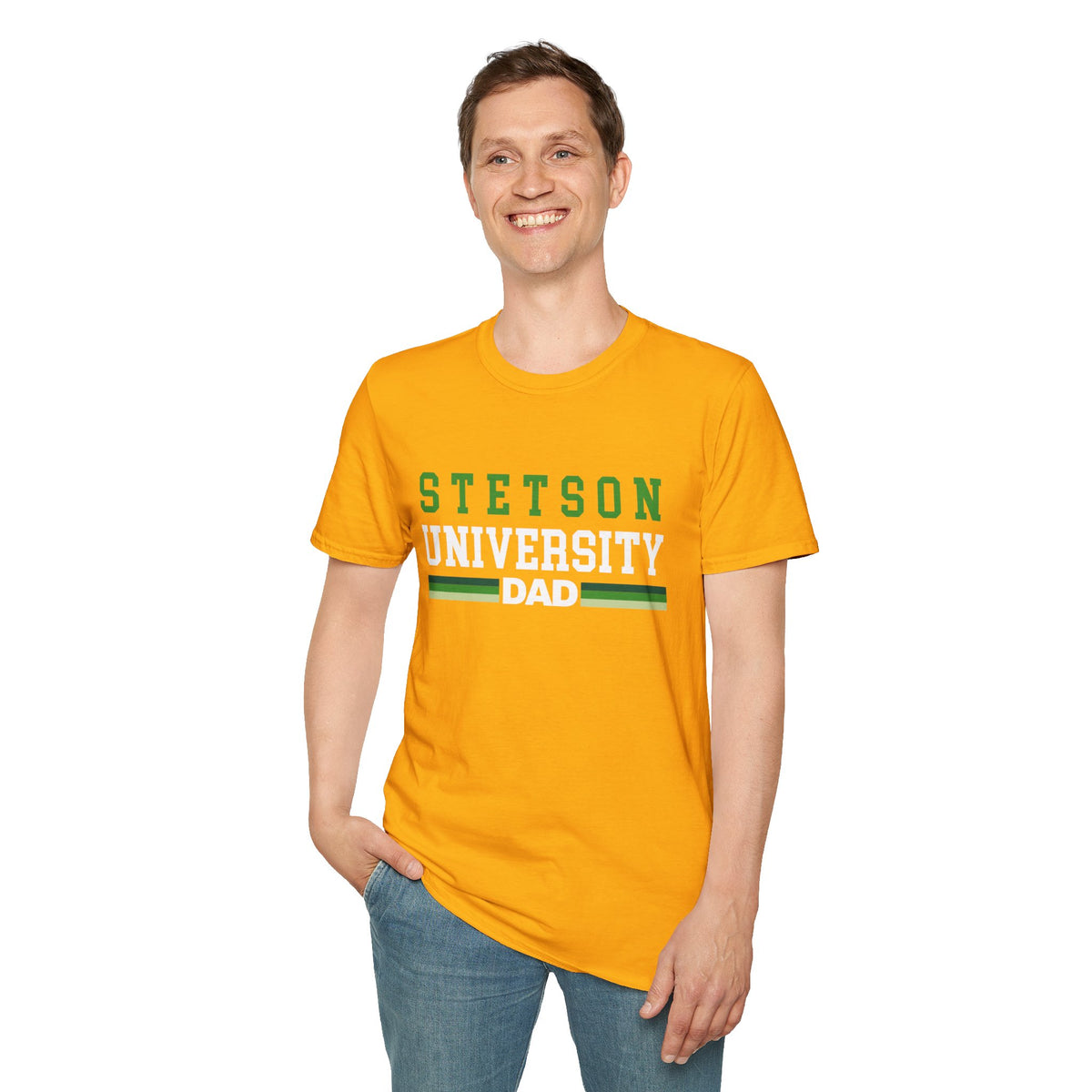 Custom College Dad Stripes - Softstyle T-Shirt