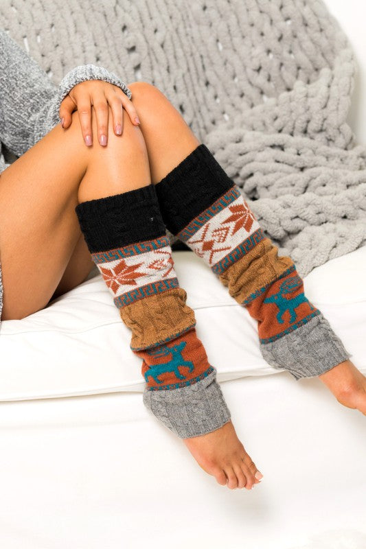 Nordic Snowflake Leg Warmers - Crazy Like a Daisy Boutique #