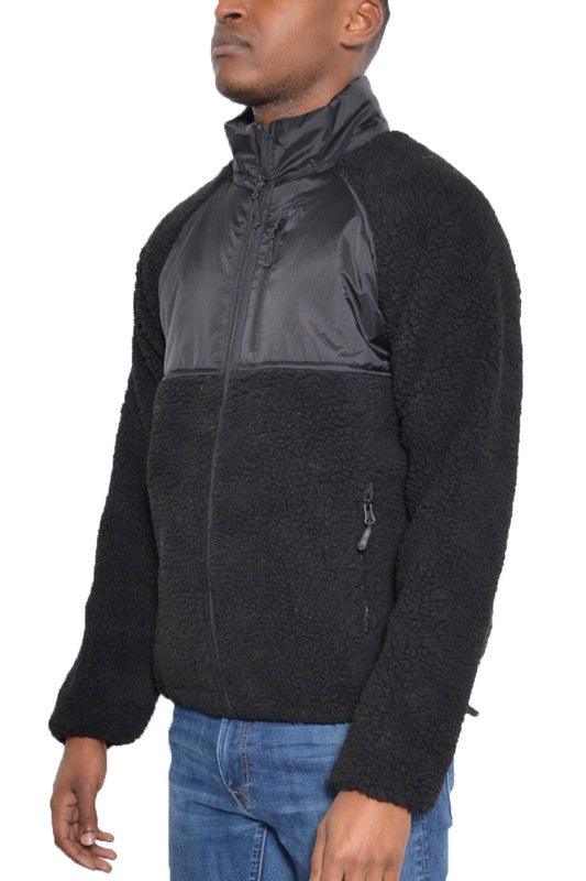 FULL ZIP SHERPA FLEECE JACKET - Crazy Like a Daisy Boutique #