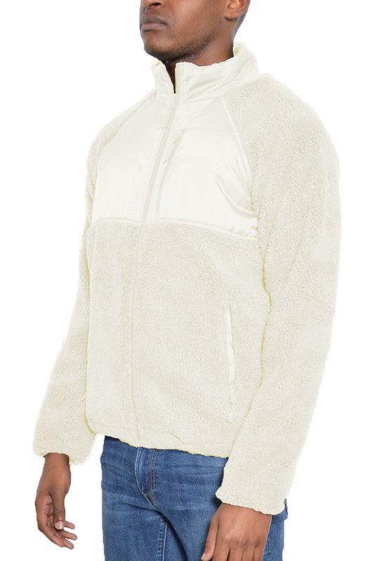 FULL ZIP SHERPA FLEECE JACKET - Crazy Like a Daisy Boutique