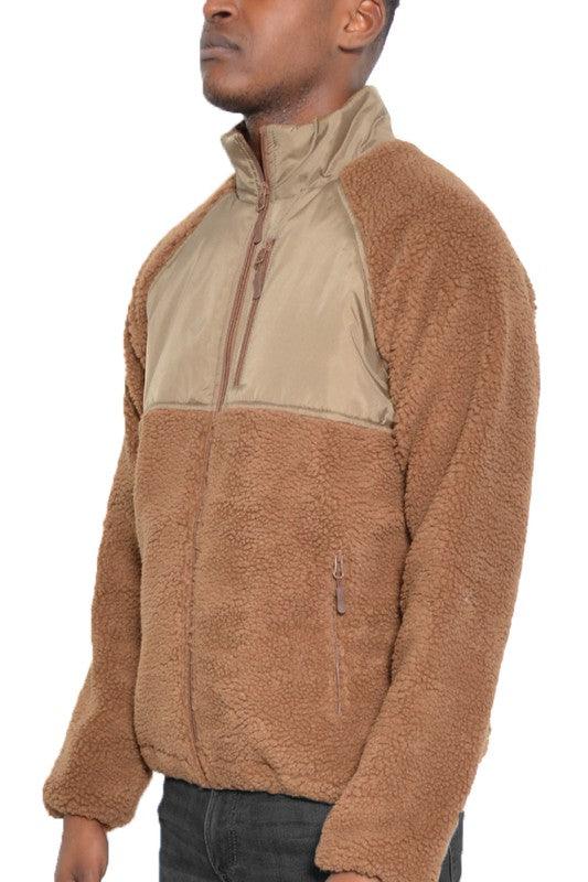 FULL ZIP SHERPA FLEECE JACKET - Crazy Like a Daisy Boutique