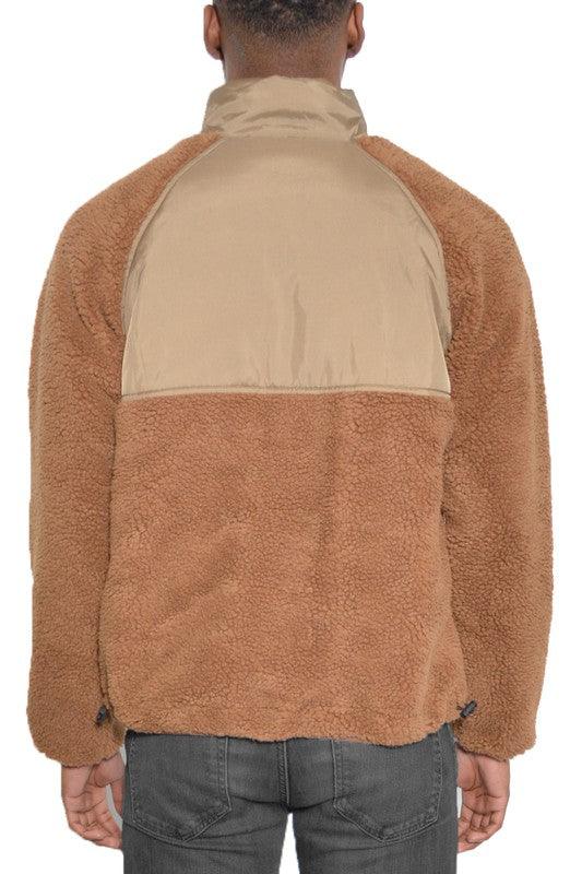 FULL ZIP SHERPA FLEECE JACKET - Crazy Like a Daisy Boutique