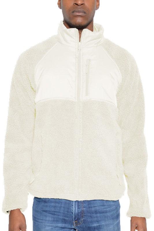 FULL ZIP SHERPA FLEECE JACKET - Crazy Like a Daisy Boutique #