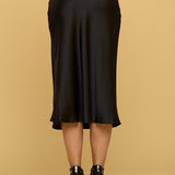 Solid Satin Midi Skirt - Crazy Like a Daisy Boutique #