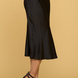 Solid Satin Midi Skirt - Crazy Like a Daisy Boutique #