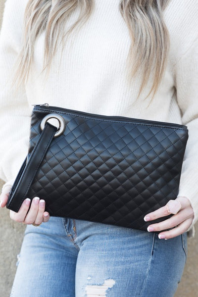 Quilted Wristlet Clutch - Crazy Like a Daisy Boutique #