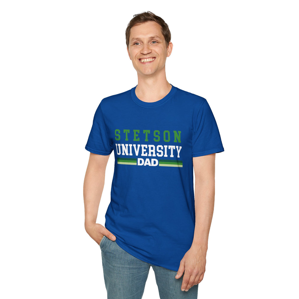 Custom College Dad Stripes - Softstyle T-Shirt