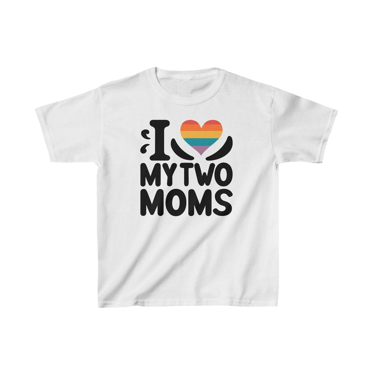 I Love My Two Moms Kids Cotton™ Tee