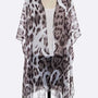 Snow Leopard Printed Kimono Cardigan - Crazy Like a Daisy Boutique #