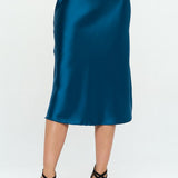 Made in USA Solid Satin Midi Skirt - Crazy Like a Daisy Boutique #