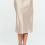 Made in USA Solid Satin Midi Skirt - Crazy Like a Daisy Boutique #