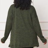 Plus Solid Drape Pocket Cardigan - Crazy Like a Daisy Boutique #