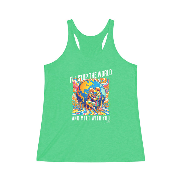 Stop the World - Tri-Blend Racerback Tank