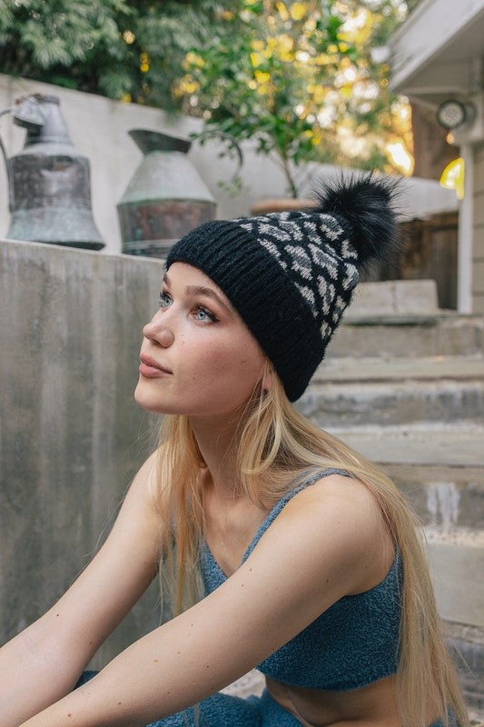 Leopard Knit Beanie - Crazy Like a Daisy Boutique #