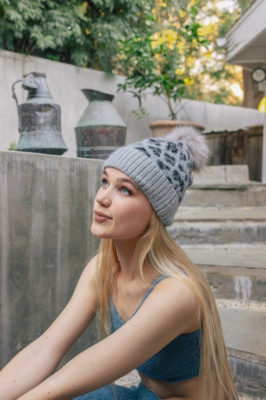 Leopard Knit Beanie - Crazy Like a Daisy Boutique #