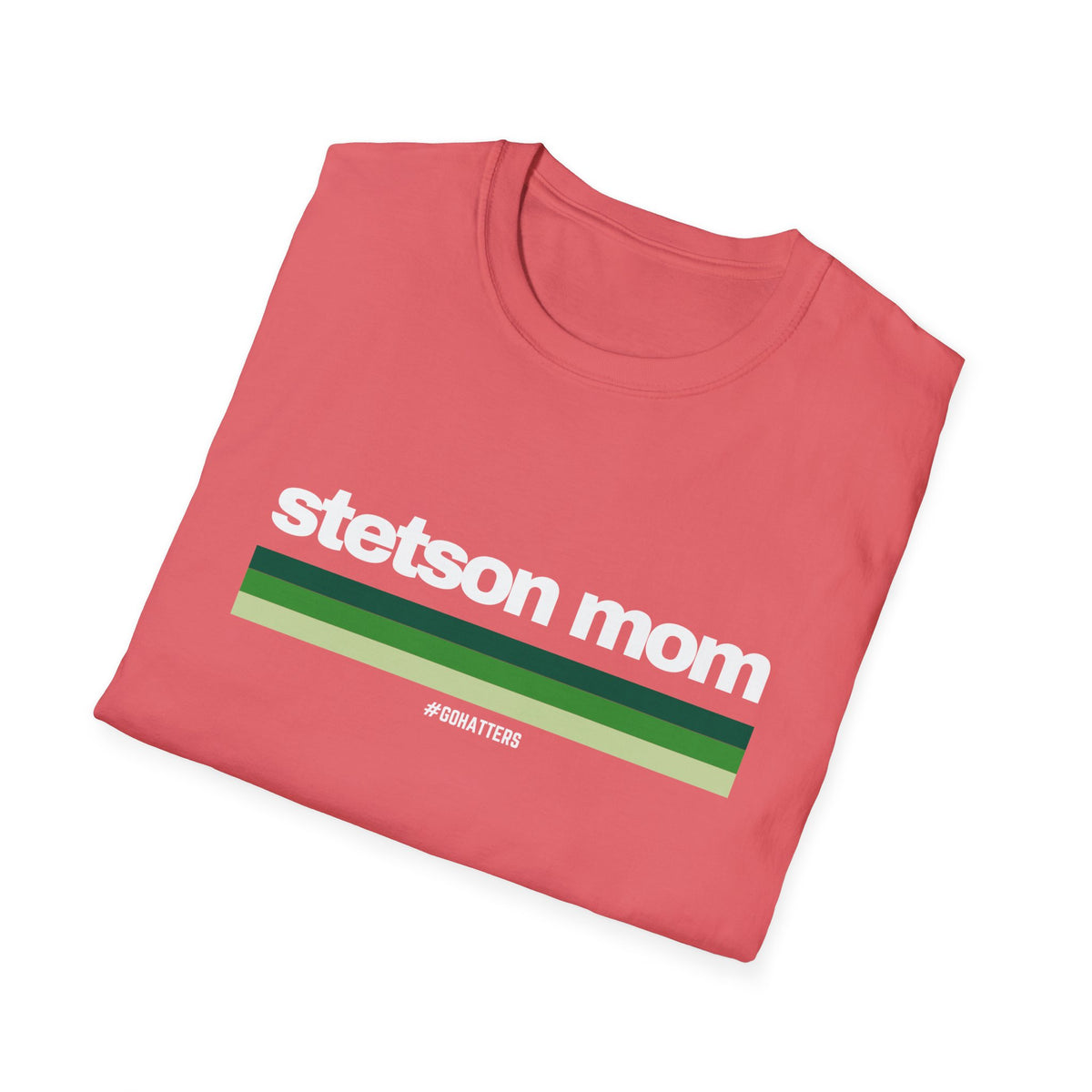 Custom College Stripes Mom - Softstyle T-Shirt