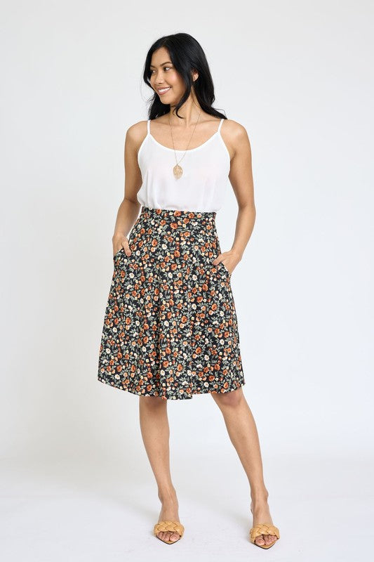 Floral Swing Skirt