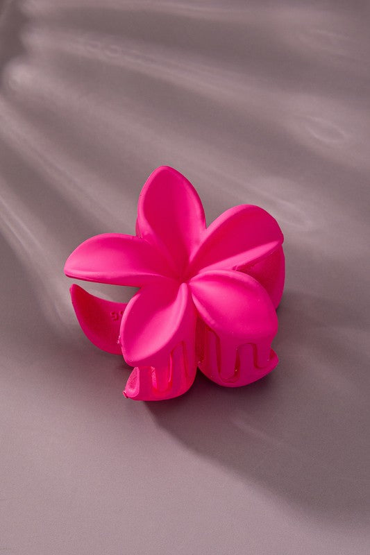 Bright color Hawaiian flower hair claw clip