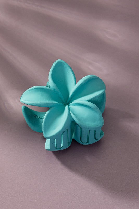 Bright color Hawaiian flower hair claw clip