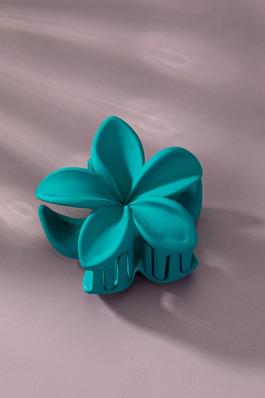 Bright color Hawaiian flower hair claw clip