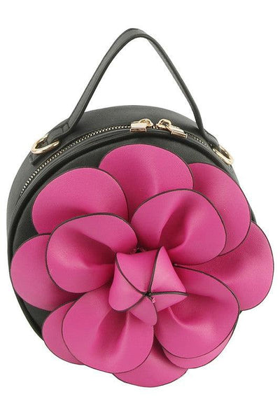 Fashion 3D Flower Round Crossbody Bag - Crazy Like a Daisy Boutique #