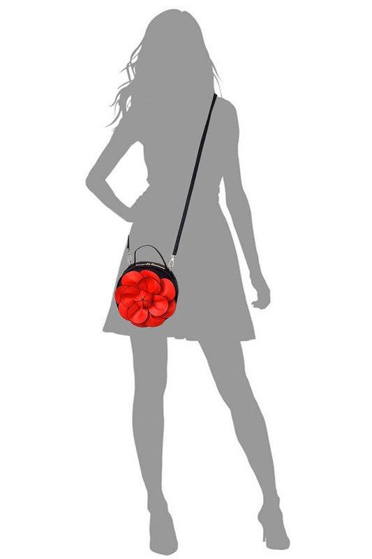 Fashion 3D Flower Round Crossbody Bag – Crazy Like a Daisy Boutique