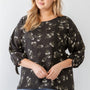 Zenobia Plus Size Floral Round Neck Blouse