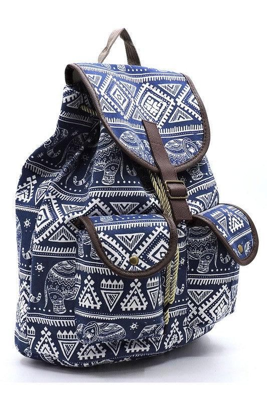 Tribal Printed Canvas Backpack - Crazy Like a Daisy Boutique #