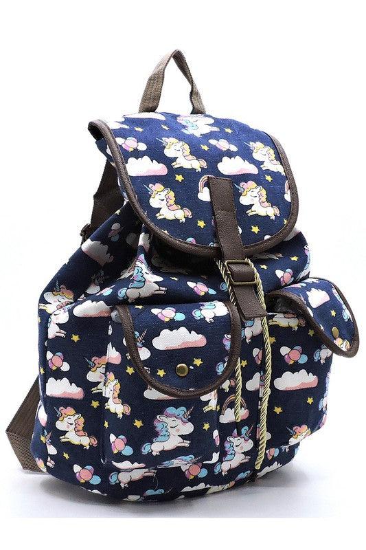 Unicorn Printed Canvas Backpack - Crazy Like a Daisy Boutique #