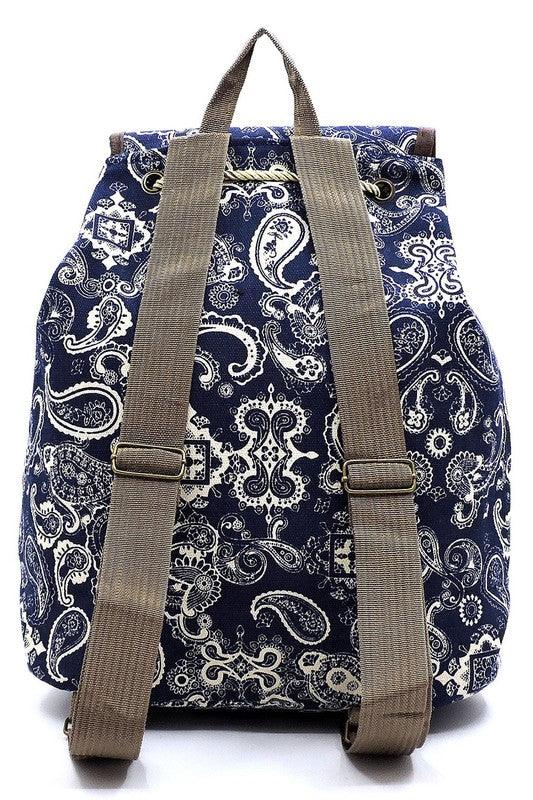 Tribal Printed Canvas Backpack - Crazy Like a Daisy Boutique #