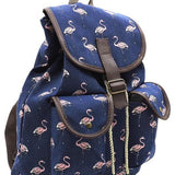 Flamingo Printed Canvas Backpack - Crazy Like a Daisy Boutique #