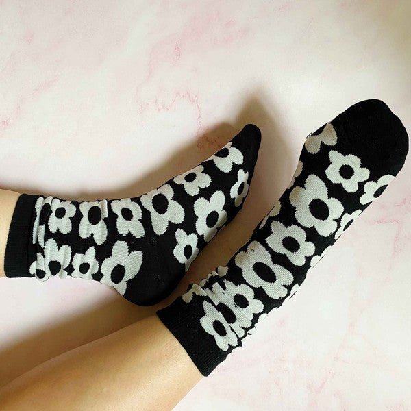 Modern Daisy Socks Set Of 2 Pairs - Crazy Like a Daisy Boutique