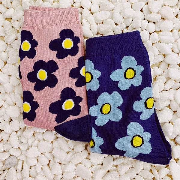 Modern Daisy Socks Set Of 2 Pairs - Crazy Like a Daisy Boutique #