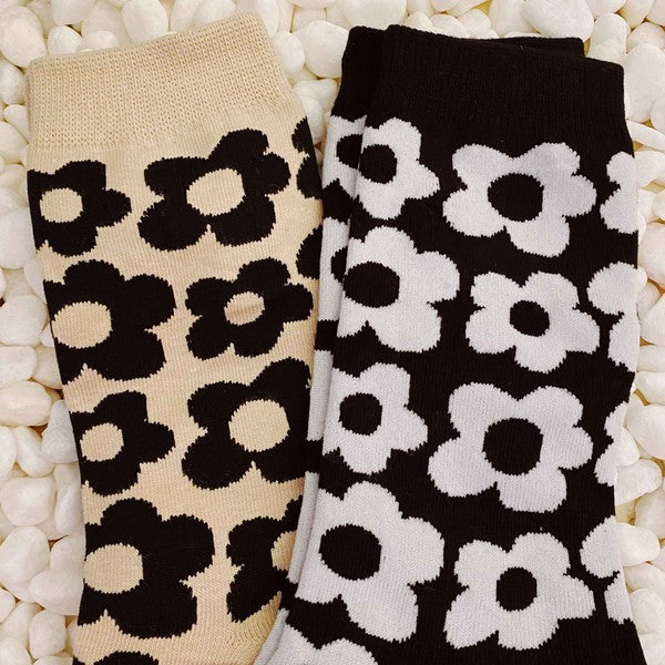 Modern Daisy Socks Set Of 2 Pairs - Crazy Like a Daisy Boutique