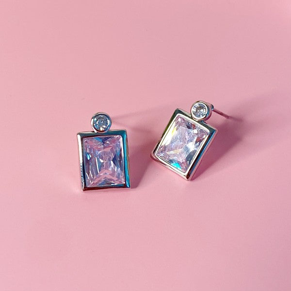 Sparkly Square Stud Earrings - Crazy Like a Daisy Boutique #