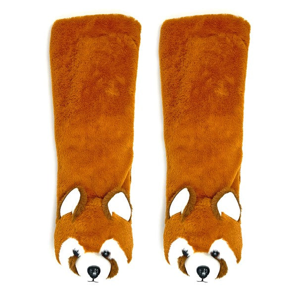 Red Panda - Women's Plush Animal Slipper Socks - Crazy Like a Daisy Boutique #