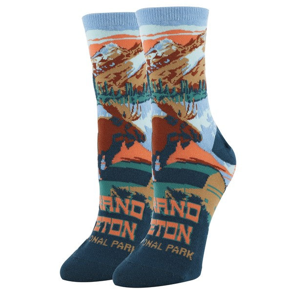 Grand Teton - Women's crew socks - Crazy Like a Daisy Boutique #