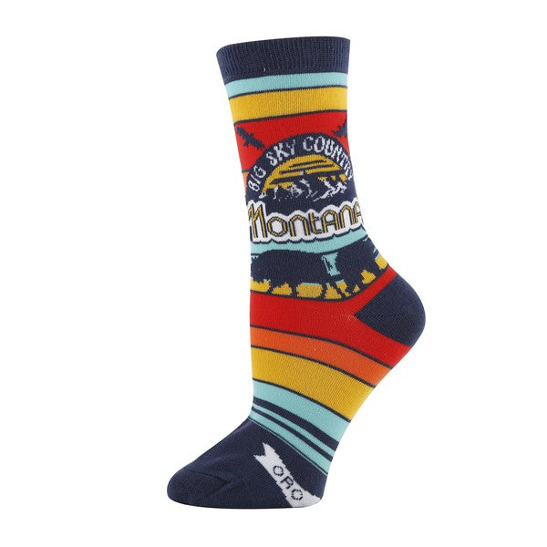 Montana - Women's Funny crew socks - Crazy Like a Daisy Boutique #