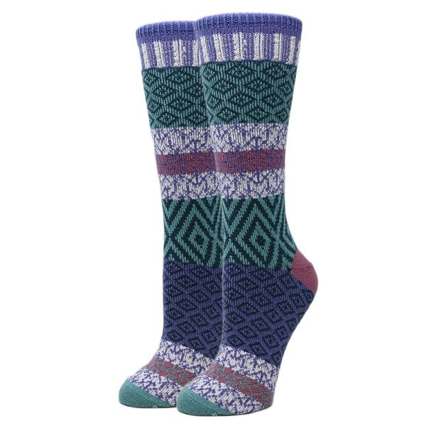 Sophia - Women's Fuzzy Crew Socks - Crazy Like a Daisy Boutique #