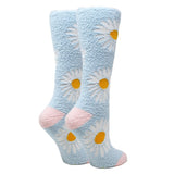 Daisy - Women's fuzzy crew socks - Crazy Like a Daisy Boutique #