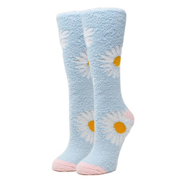 Daisy - Women's fuzzy crew socks - Crazy Like a Daisy Boutique #