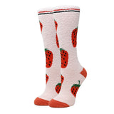 Berry - Women's fuzzy crew socks - Crazy Like a Daisy Boutique #